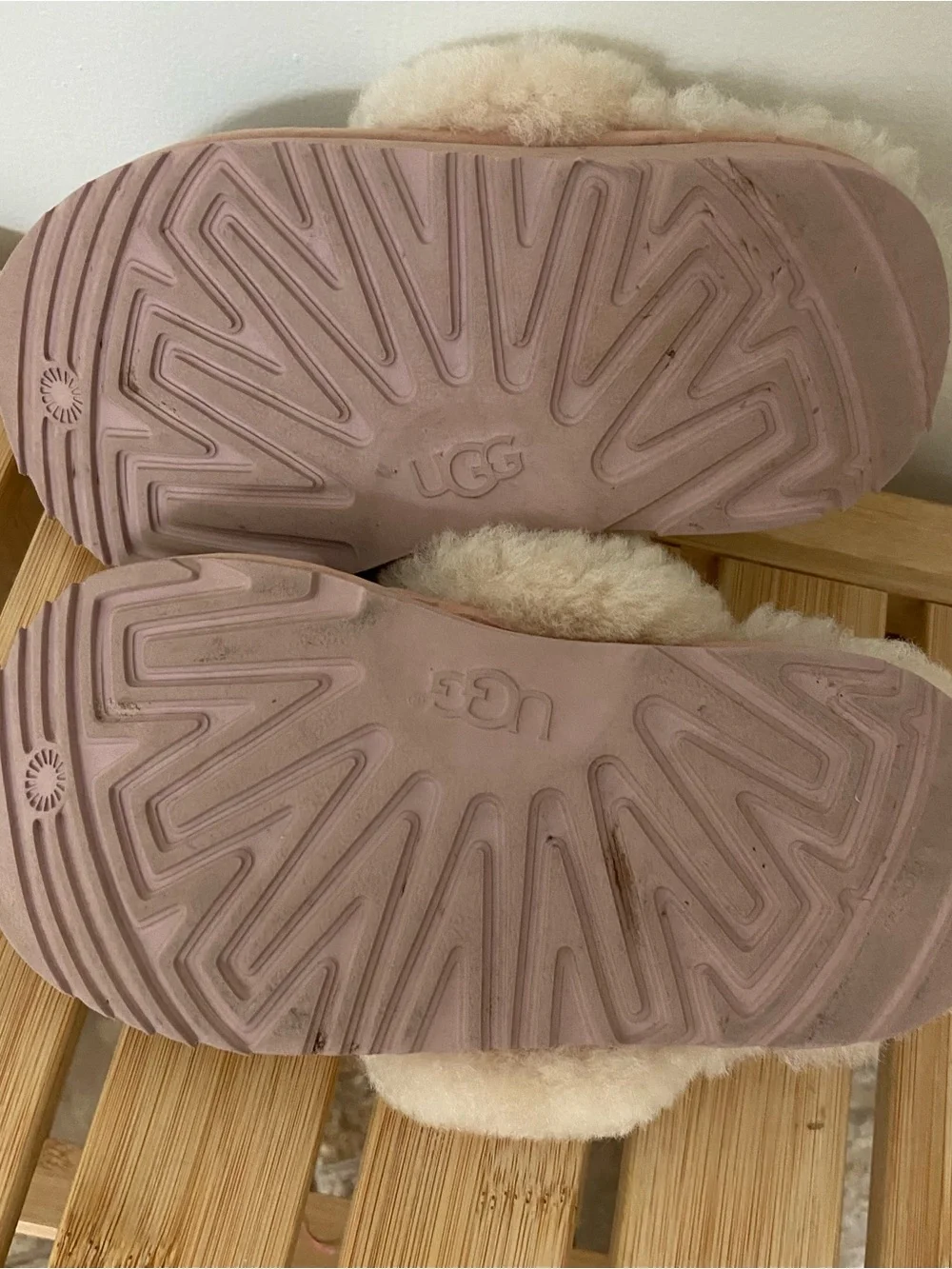UGG Kids Sequin Shearling Clog - Cream with Rose and Silver Shine